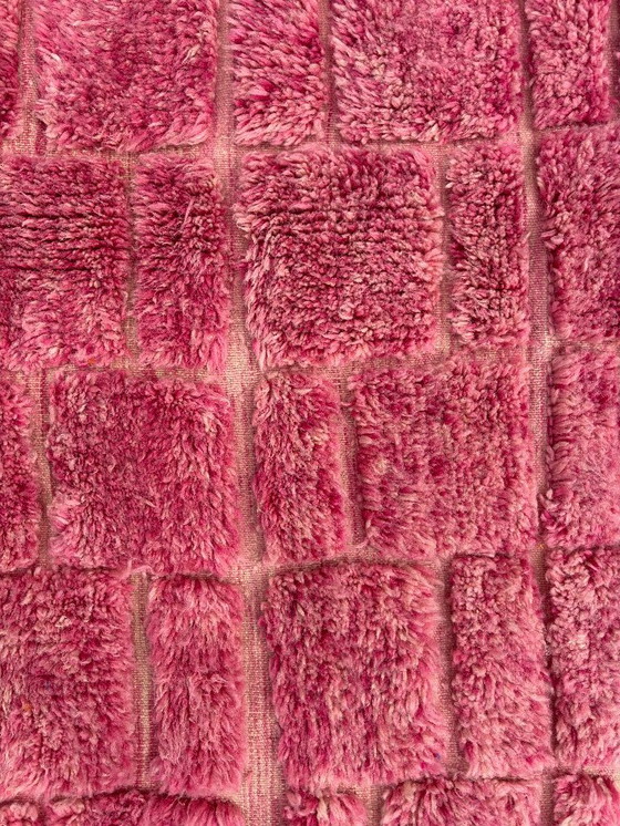 Image 1 of MAROKAAN CHECKERED PINK Wollen Vloerkleed 160x220 cm