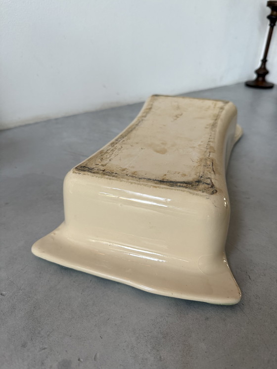 Image 1 of Vintage Breton majolica asparagus dish BCI – France