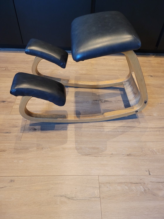 Zwart Lederen Stokke Balansstoel – Schommelstoelen, Wood (photo 7 of 13)