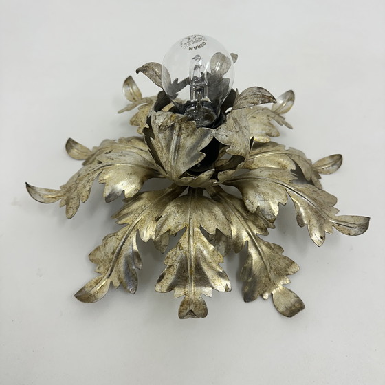 Image 1 of Ceiling Lamp Leaf Hollywood Regency