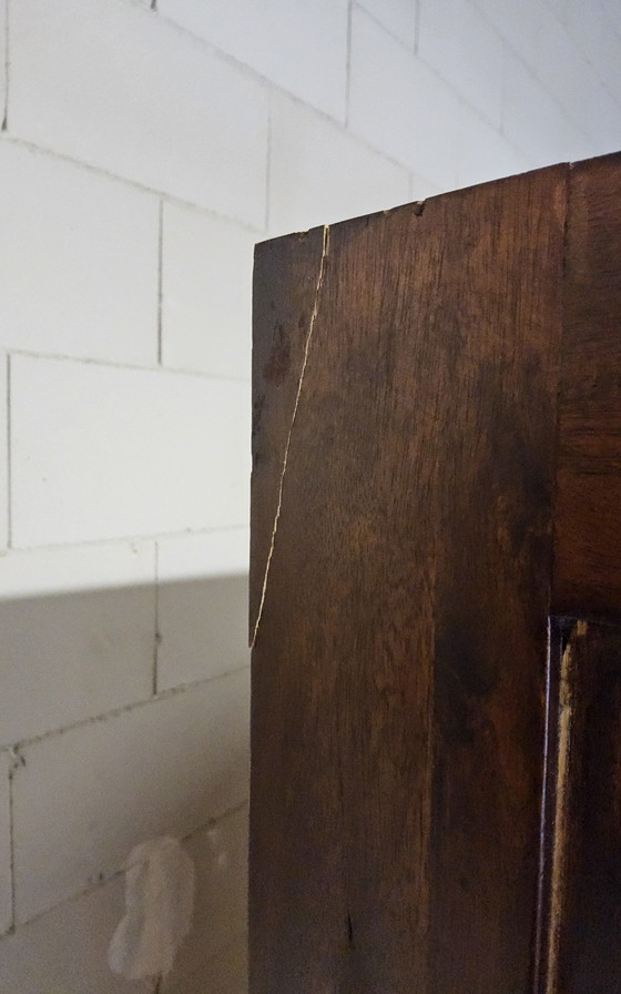 Image 1 of 2x Kolonialstil-Vitrinenschrank aus Holz mit Schublade / Porzellanschrank / Bücherregal / Barschrank