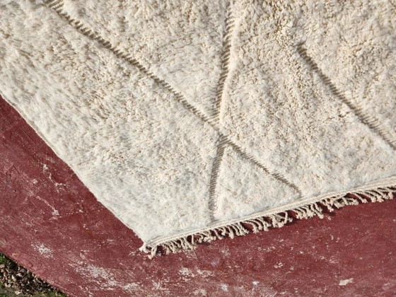 Beni Ouarain Berber rug in cream 300x200 cm, natural wool, handmade, Rugs & carpets, Cotton, Scandinavian (photo 13 of 21)