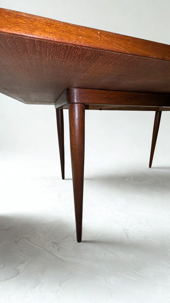 Image 1 of Table de salle à manger extensible vintage | Design milieu du siècle | Système de rotation