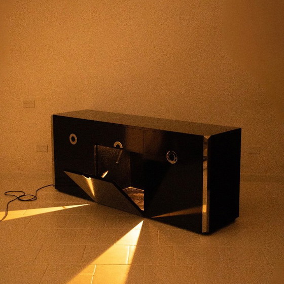 Willy Rizzo Alveo Sideboard for Mario Sabot, Italy 1970 – Wood (photo 20 of 23)