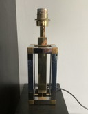 Vintage zware lamp in Willy Rizzo stijl messing chroom