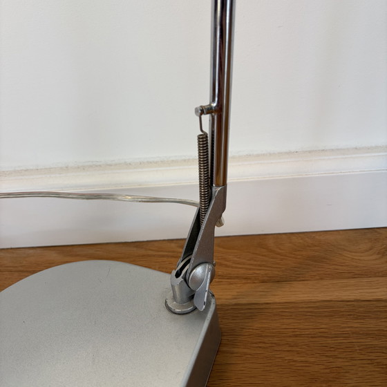 Vintage Massive Desk Lamp – Metal, Chrome (photo 5 of 8)