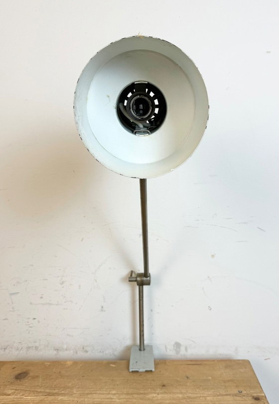 Image 1 of Lampada da scrivania per ufficio industriale grigia di Elektrosvit, anni '70