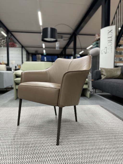 Fauteuil Jori Fuga Celia Cuir moka