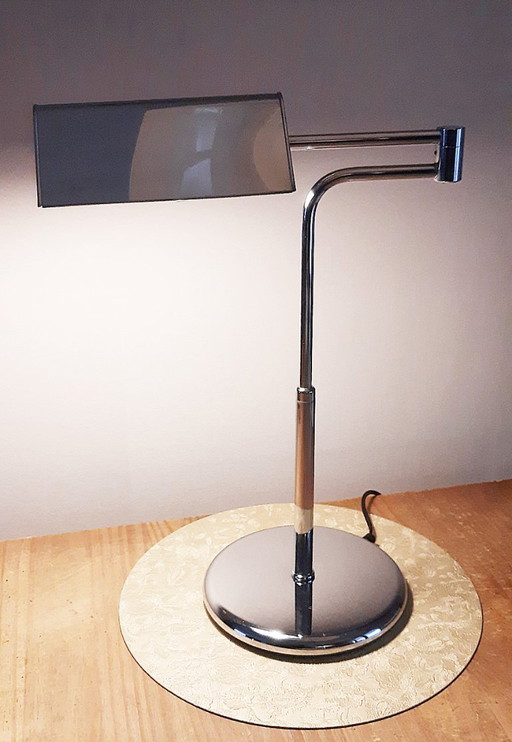 Vintage Chromen apotheek tafellamp