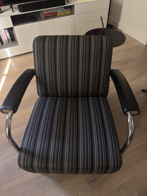 Leolux Scylla like new condition fabric / leather combination - original. – fauteuils, Metal