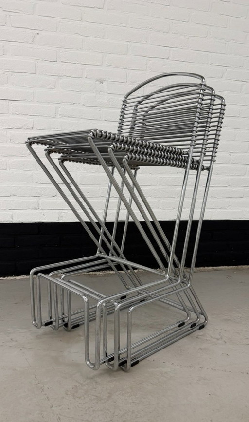 3 x vintage Till Behrens barkrukken