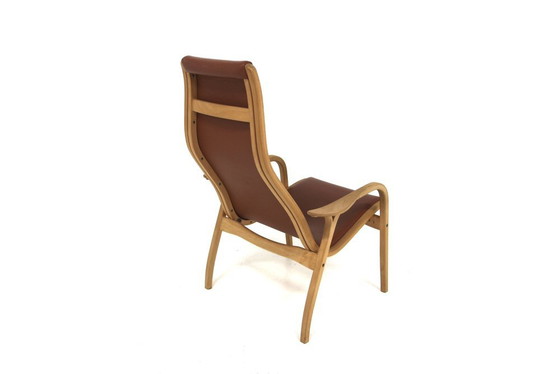 Sillón Escandinavo de Cuero de Yngve Ekström, 1970, Swedese, Sillones, Scandinavian (foto 3 de 7)