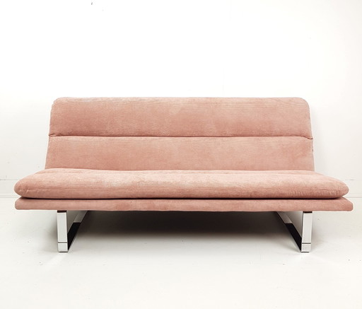 Vintage Artifort Kho Liang Le bank roze nieuw gestoffeerd 