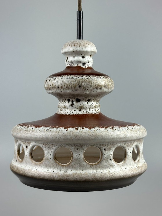 Image 1 of 60s 70s keramische plafondlamp hanglamp Mid Century Design