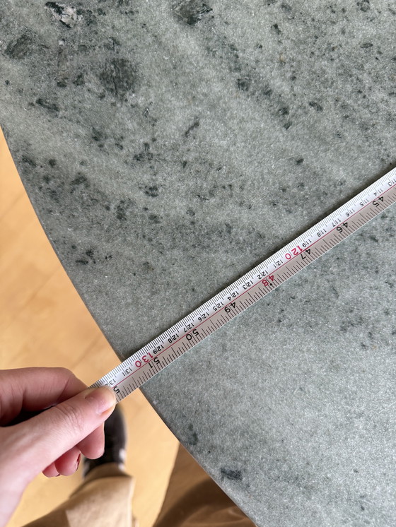 Image 1 of Natuursteen eetkamer tafel groen/grijs