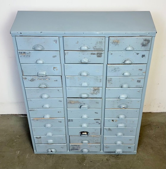 Image 1 of Cassettiera industriale grigia vintage, anni '60