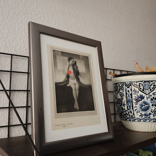 Original Framed Art Deco Photograph by Mandel Paris – French Magazine Page