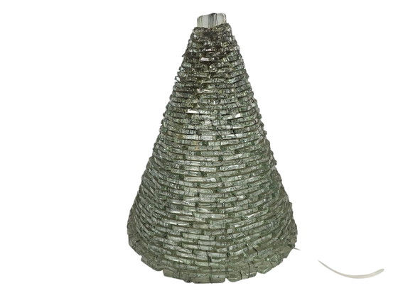 Image 1 of Lampe Pyramide Vintage - Construite à partir de morceaux de verre - Moderne - Verre et Métal - France - 70's