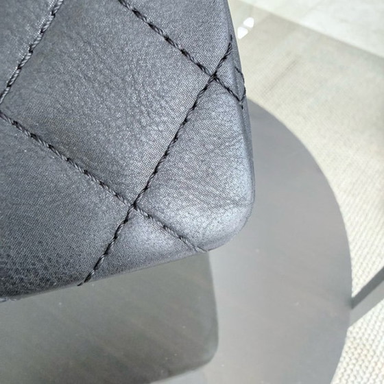 Image 1 of Chanel 2.55 Reissue 227 Large - Cannage Calfskin Black Ruthenium Silver Hardware Series 14