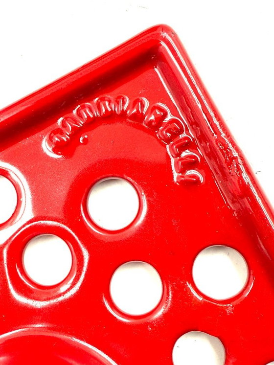 Image 1 of Space age red ceramic ashtray, Studio Opi, Gabbianelli Italy ca. 1970