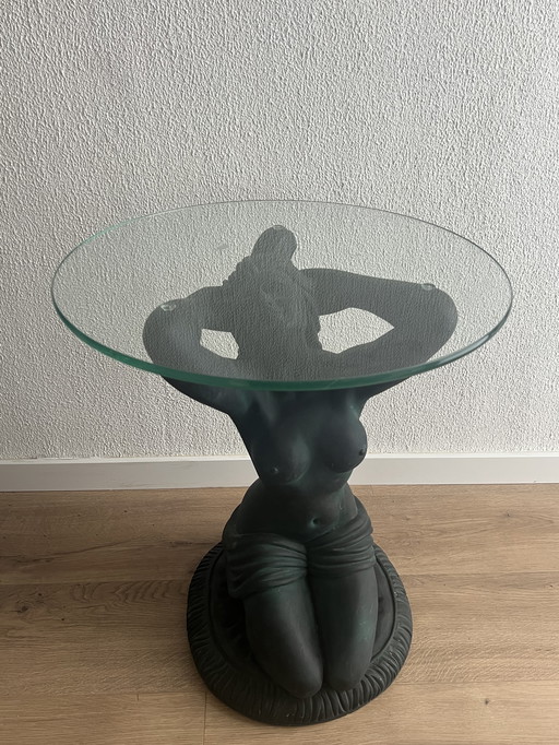 Art deco bijzettafel naakte vrouw 