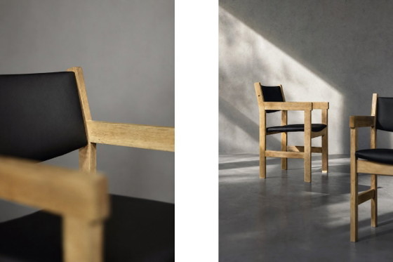 Image 1 of Chaises danoises en chêne, style Mid-Century Modern, par Hans J. Wegner pour Getama, années 1960, lot de 4