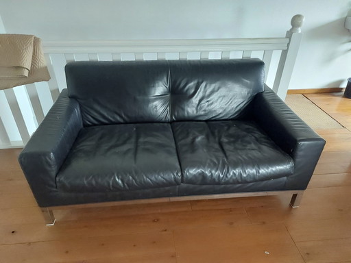 Sofá de 2 plazas de cuero Minotti