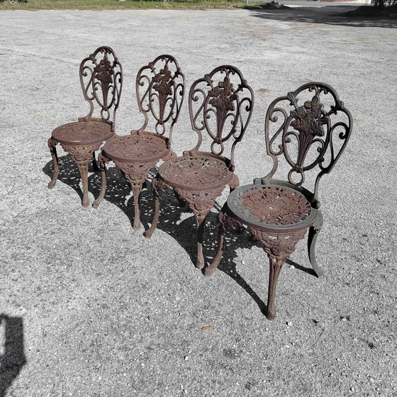 Garten-Set aus Gusseisen mit Stühlen und Tisch – Marmor, Klassiek (photo 19 of 20)
