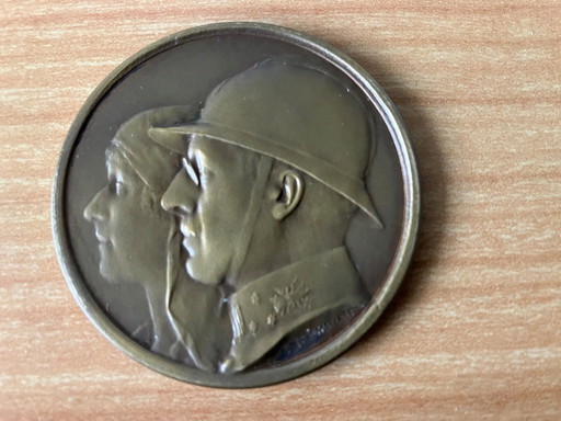 Medaglia di bronzo UFAC 1929 - 1949 - di E.J.de Bremaecker.