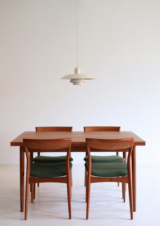 Tavolo da pranzo vintage allungabile, teak anni '50/'60, Tavoli da pranzo, Legno, Marrone (foto 3 di 10)