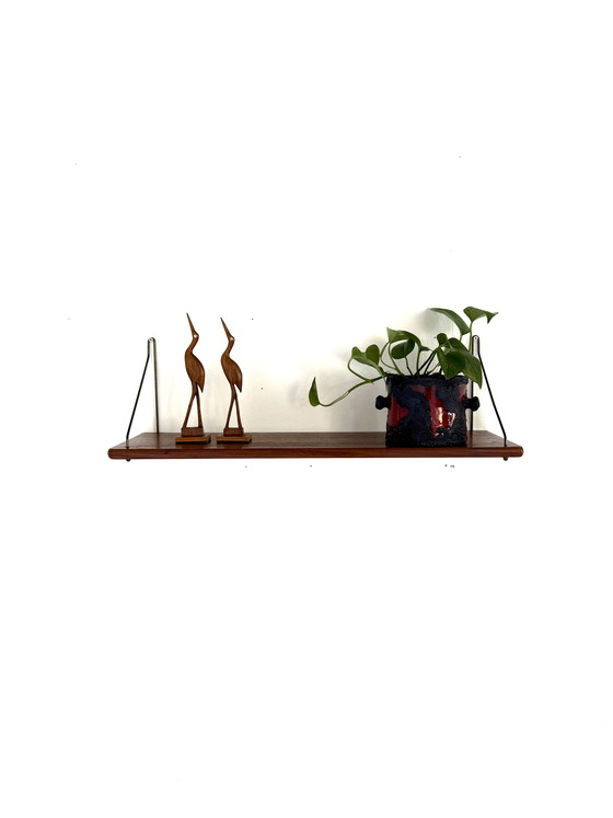 Image 1 of Vintage teak wall shelf '60