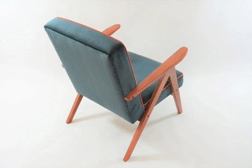 KOMPAS fauteuil, petrolblauw