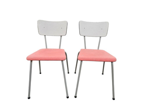 Rawi - Design retrò - 2 sedie da pranzo vintage con struttura tubolare - anni '60
