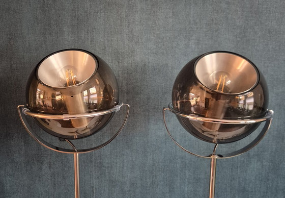 Image 1 of Vintage Raak Globes / Jaren 60 / Design By F. Ligtelijn