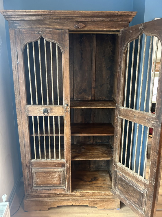 Mobile contenitore indiano vintage con sbarre – Mobili contenitori, Metal, Wood (photo 7 of 10)