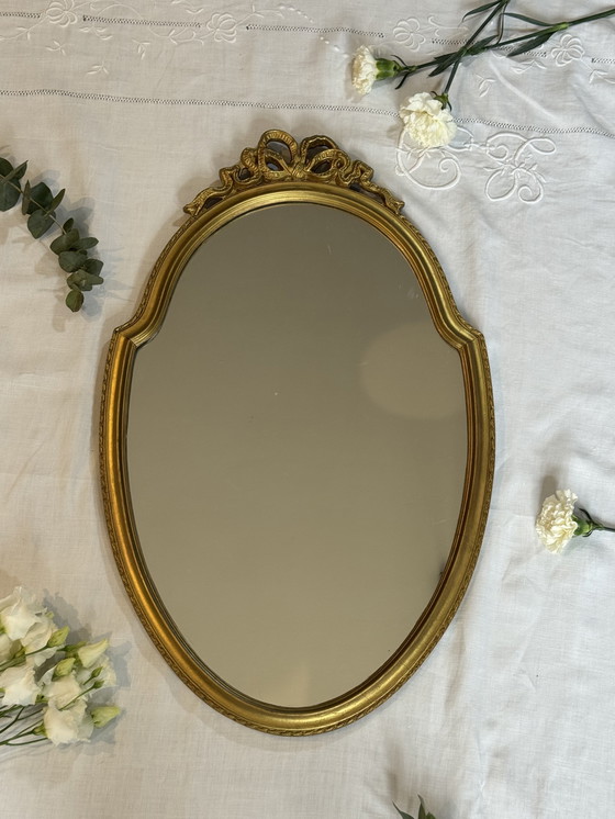 Image 1 of Magnifique miroir vintage doré 