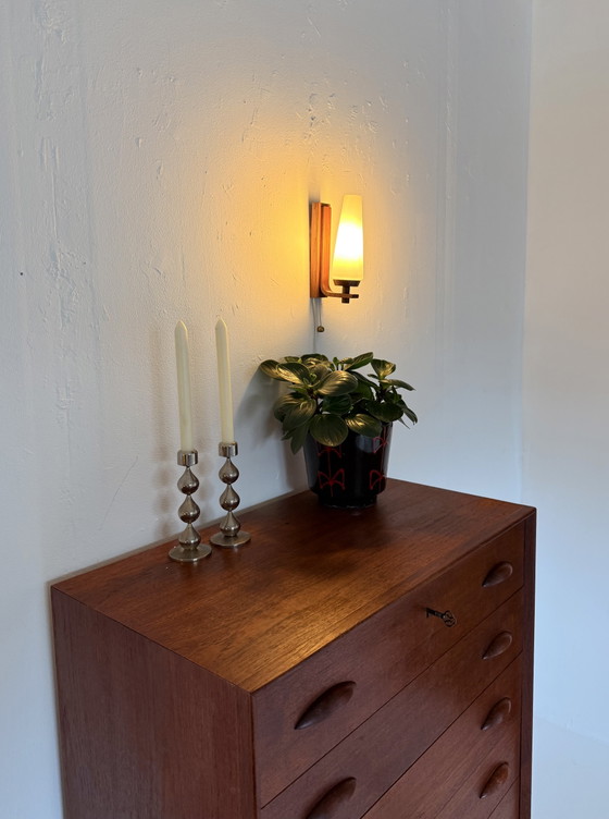 Image 1 of Vintage Danish teak wall lamp '60