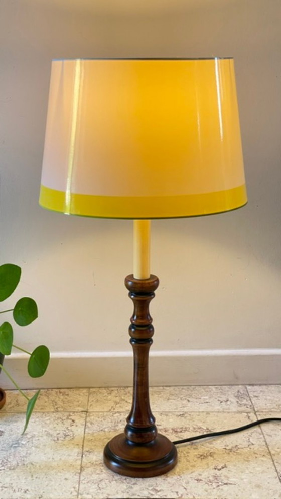 Lampada a Candeliere Effetto Noce Vintage – LUMILIGHT, Lampade da tavolo, Polyester (photo 13 of 17)