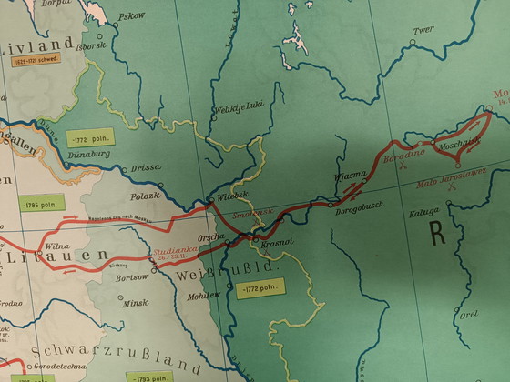 Image 1 of German School Map: Napoleon's Campaigns