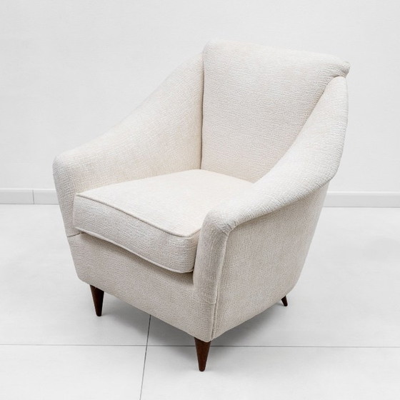 Image 1 of Een paar Ico Parisi mid-century moderne Italiaanse fauteuils voor Ariberto Colombo, jaren 50.