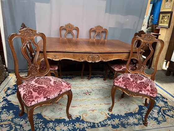 Set di 6 sedie in stile Regency. – Sedie da pranzo, Wood, Hollywood Regency (photo 4 of 13)