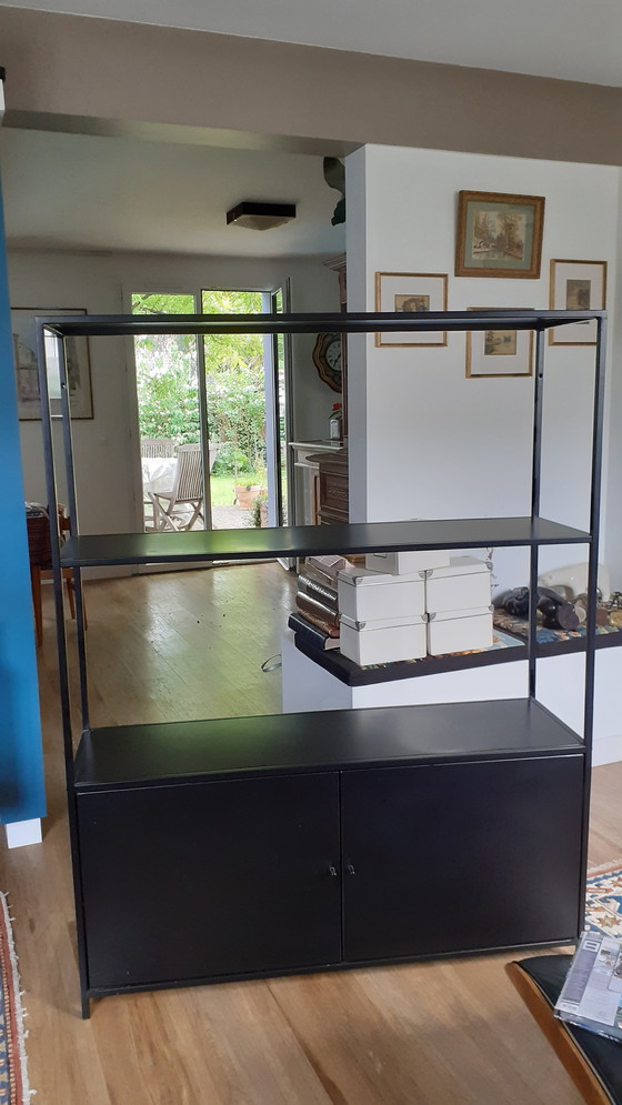 Image 1 of A Large Black AMPM Shelf with Storage