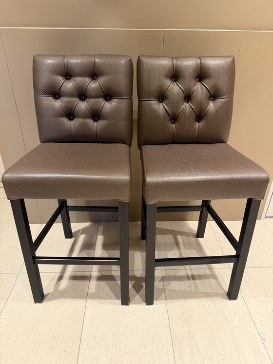 Image 1 of Luxe Keijser&Co barkrukken - Bruin set van 2
of4