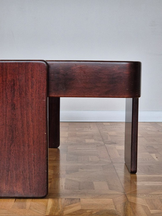 Image 1 of Vintage Italiaanse bijzettafels van Gianfranco Frattini voor Cassina, set van 3.