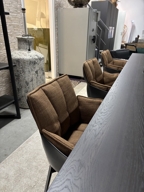 Image 1 of B&B Italia Husk Swivel Dining Chairs fabric cat. Astro