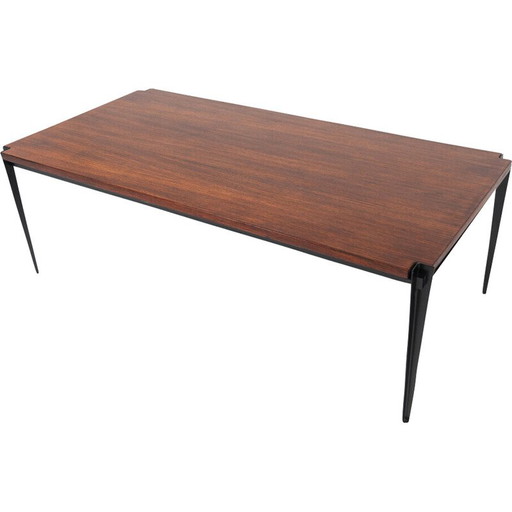Mesa de centro vintage de madera de Osvaldo Borsani, Italia