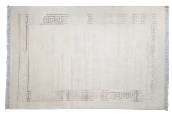 Image 1 of Hand-knotted modern oriental wool rug Cream Nepal 158x236cm