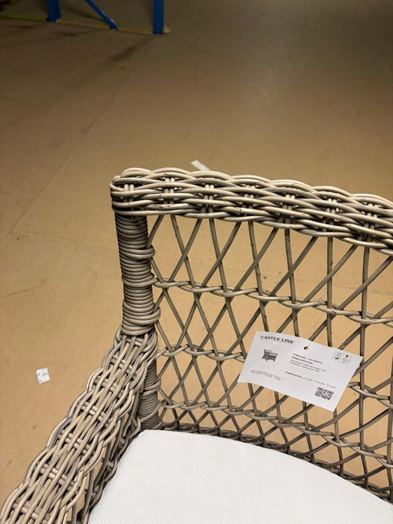 Image 1 of Grey sisal armchairs, 6 pieces