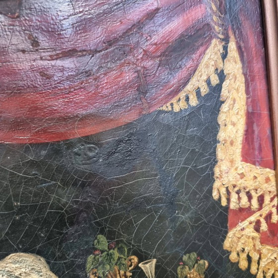 Image 1 of Jugendstil-Gemälde mit einem Burgfräulein, Ende 19.