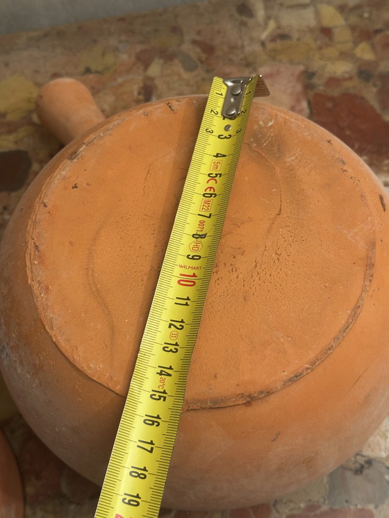 Image 1 of Poêlon vintage en terre cuite 